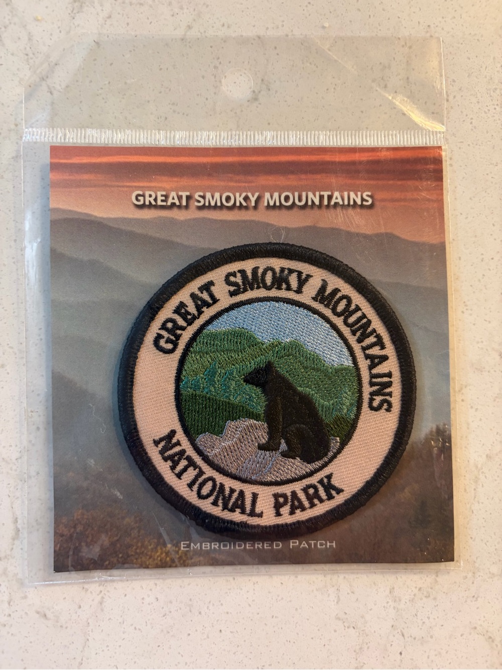 Great Smoky Mountains Embroidered Patch - Black/Green